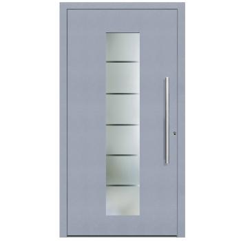 Aluminium Verbund Haustür Design 08 Außen RAL 7040 / Innen weiß Ud=0,9 - Kopie